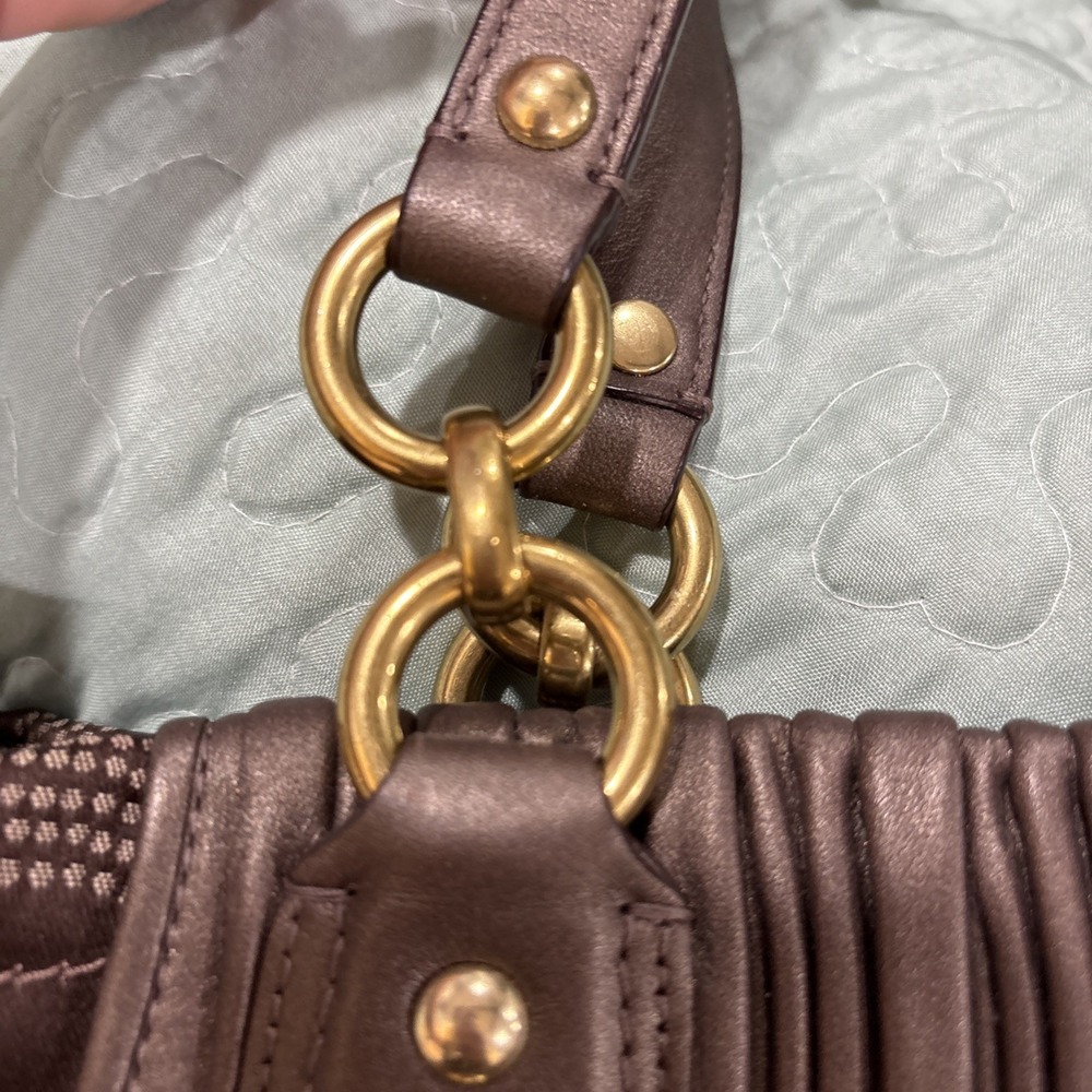 COACH Ashley H1282-F20056 Satchel/Tote Bronze Brown & Matching Wallet SEE PICS - Picture 3 of 16